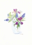 Blue flowers in vase